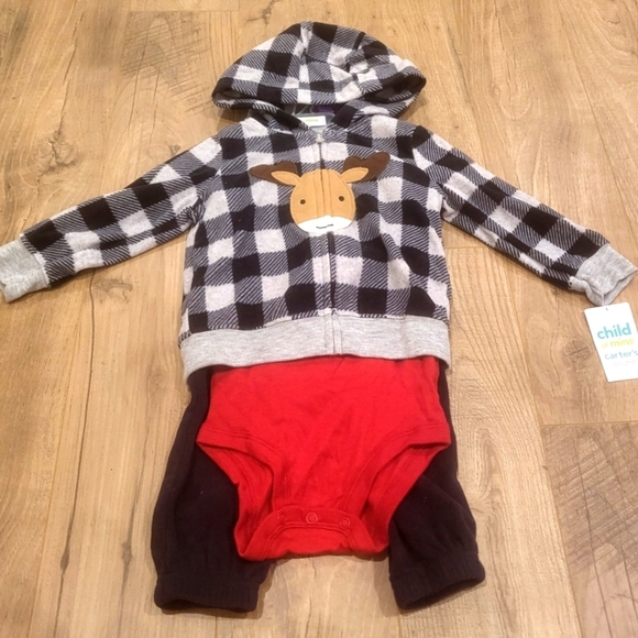 Carters 3pc winter outfit cute and cuddly baby boy size 12 months NWT - Picture 1 of 5